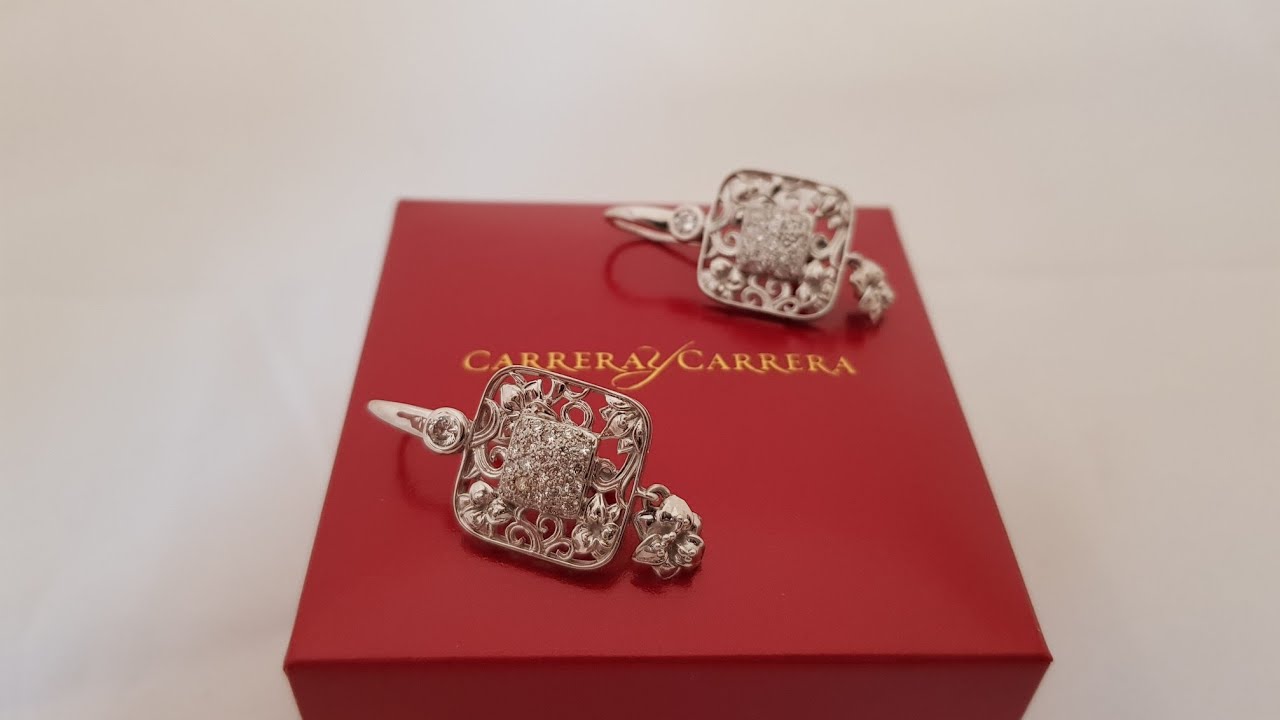 Серьги Carrera y Carrera коллекция Taj Mahal белое золото и бриллианты!