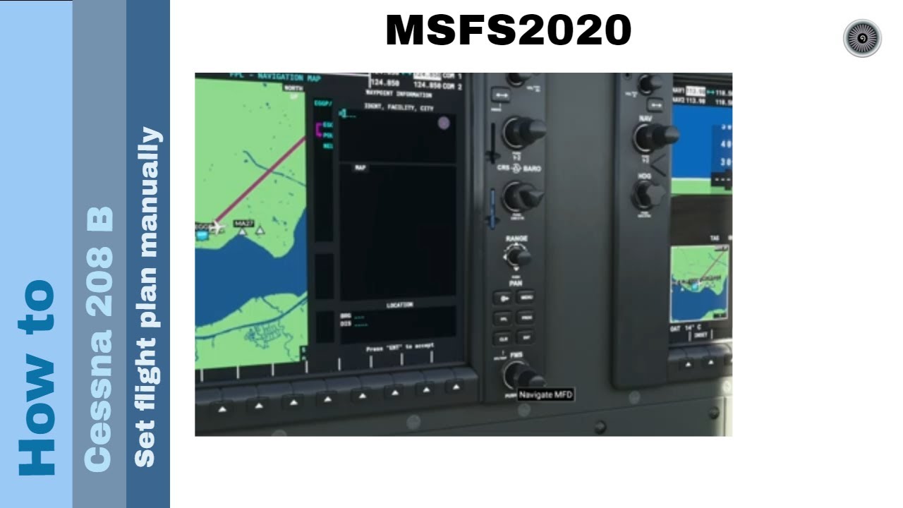 Flight Simulator 2020 - How to - Cessna 208 B Gran Caravan - Set flight plan manually