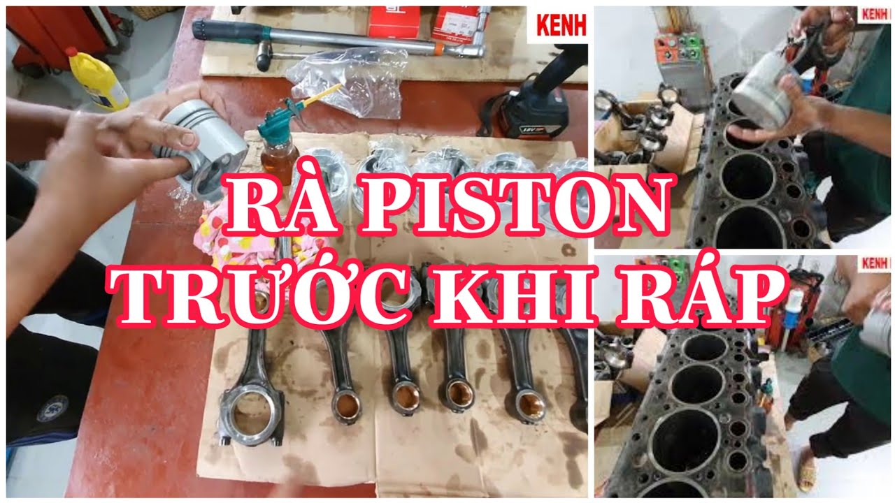 Ráp máy #3. Thử piston @KENH KIEN THUC OTO