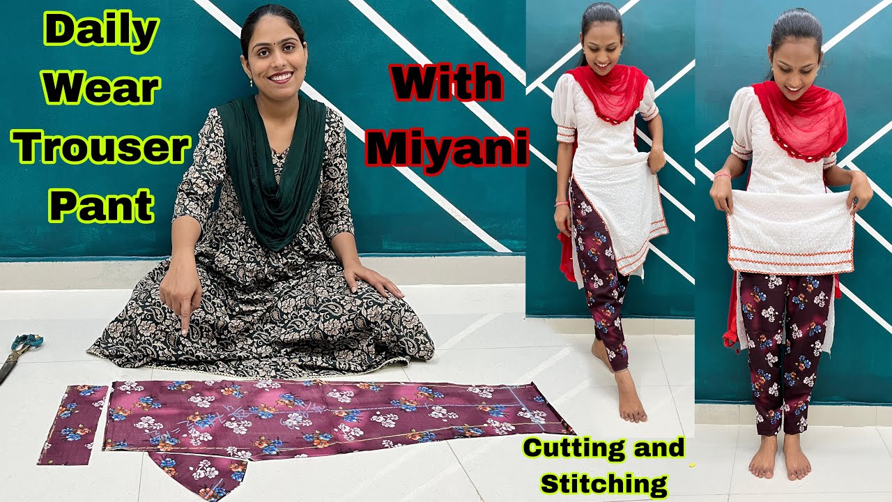 Daily Wear Trouser Pant Cutting And Stitching / Comfortable वाला trouser pant कैसे बनाएं