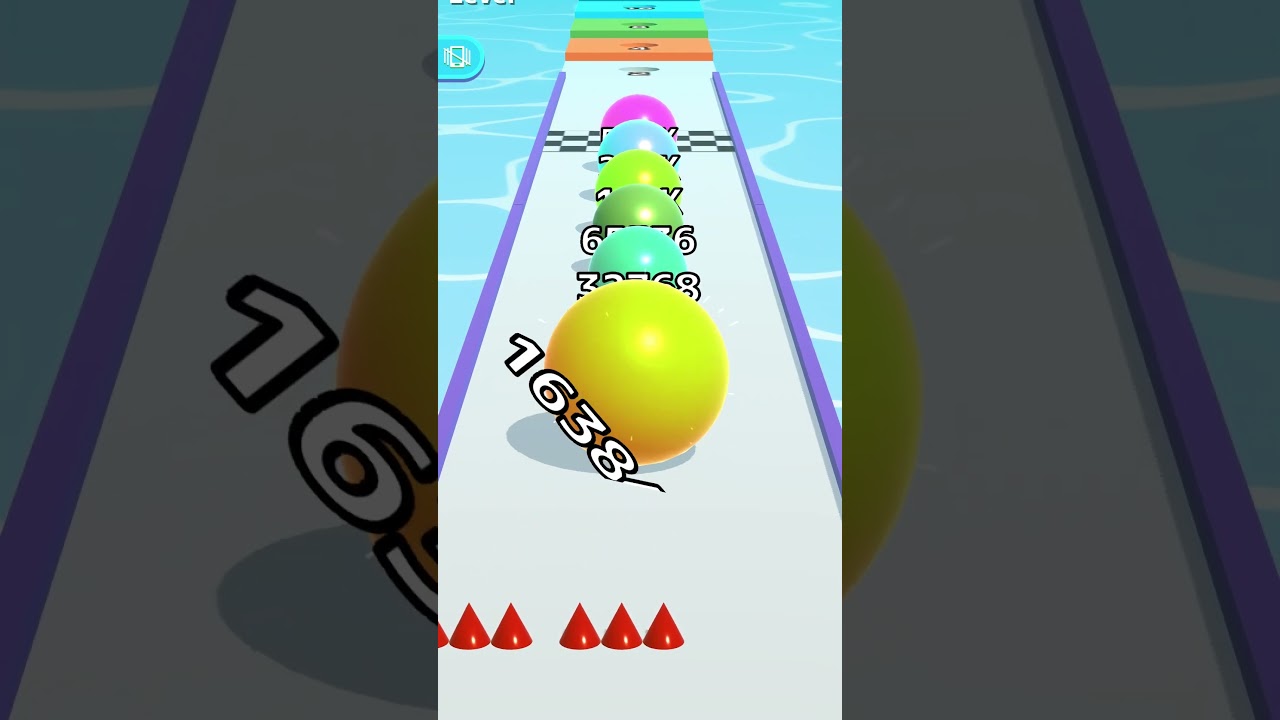 Rolling Number Ball Run Infinity 2048M - Super Ball Run #ballrun #gameplay #shorts