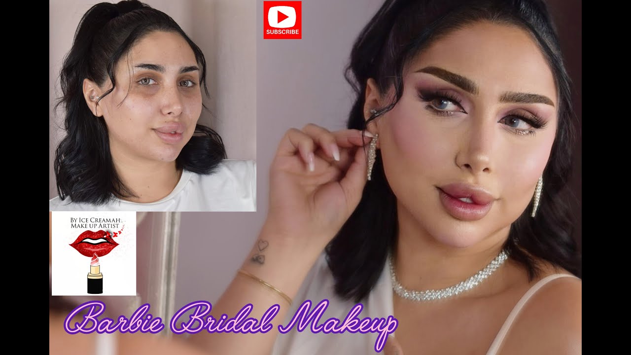 Barbie Bridal Makeup 💗🍭🧁🍧 by MUA Sarah Alshawaf لوك عروس باربي ناعم بأنامل خبيرة التجميل آيسكريمه 