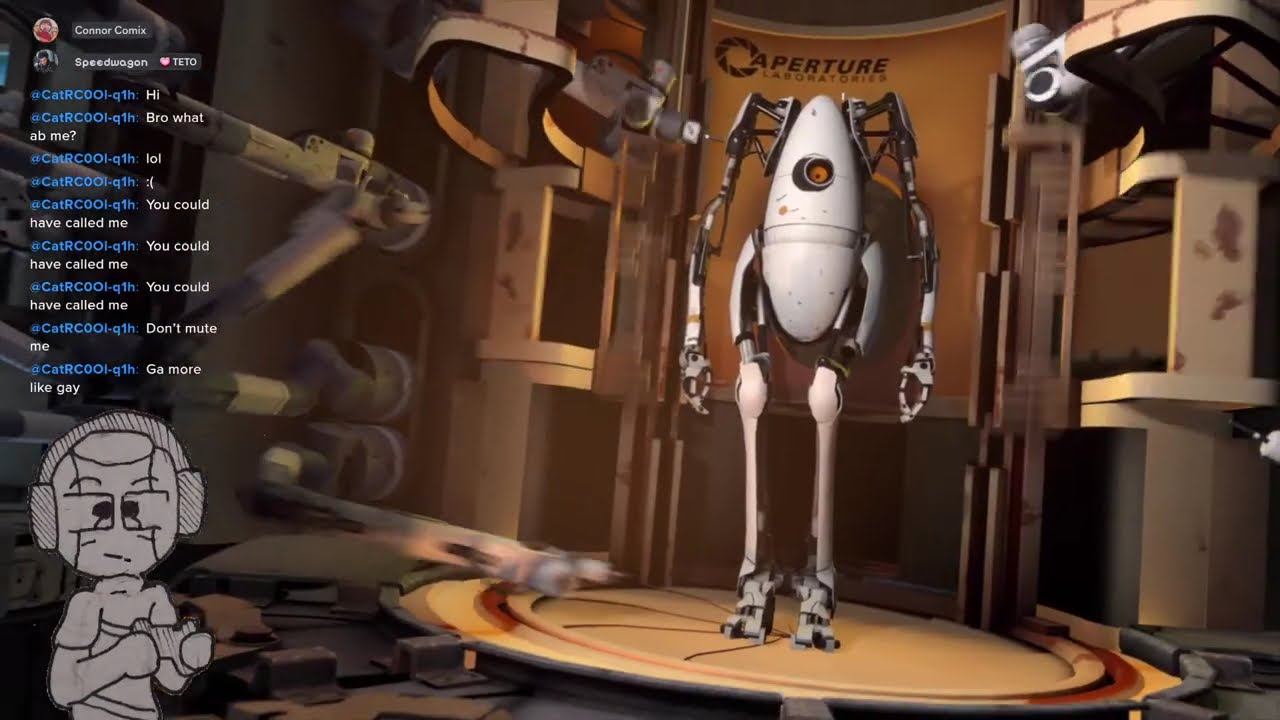 commiting acts of science (Portal 2 multiplayer)