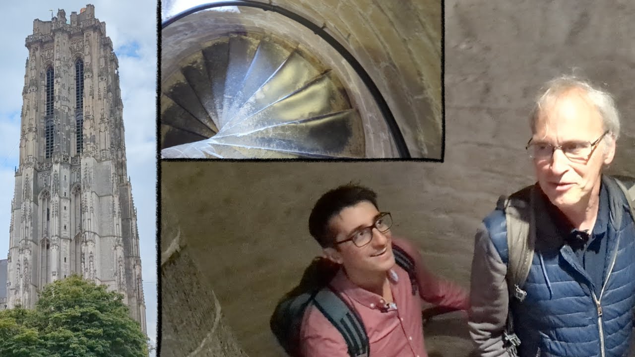 Climbing 514 steps up St. Rumbold's Cathedral