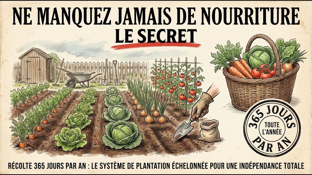 Récolter 365 jours par an : le système de plantation échelonnée pour une indépendance totale