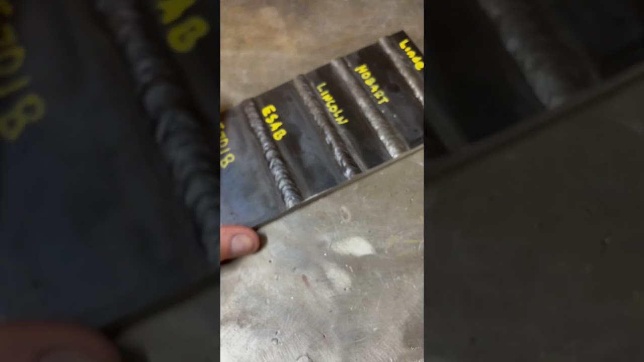 Part 1 Different 7018 electrodes- #esab #hobart #lincoln  #prostar #stickwelding #weldingschool