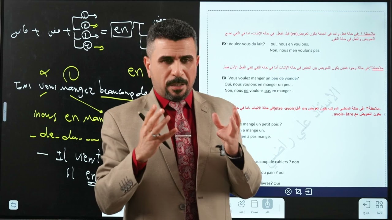 المحاضرة الثالثة: التعويض بضمير  en || اللغة الفرنسية للسادس العلمي