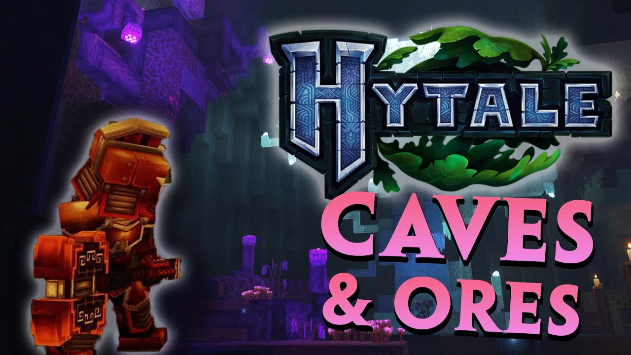 HYTALE caving & mining || ALL ores and mobs in Hytale caves