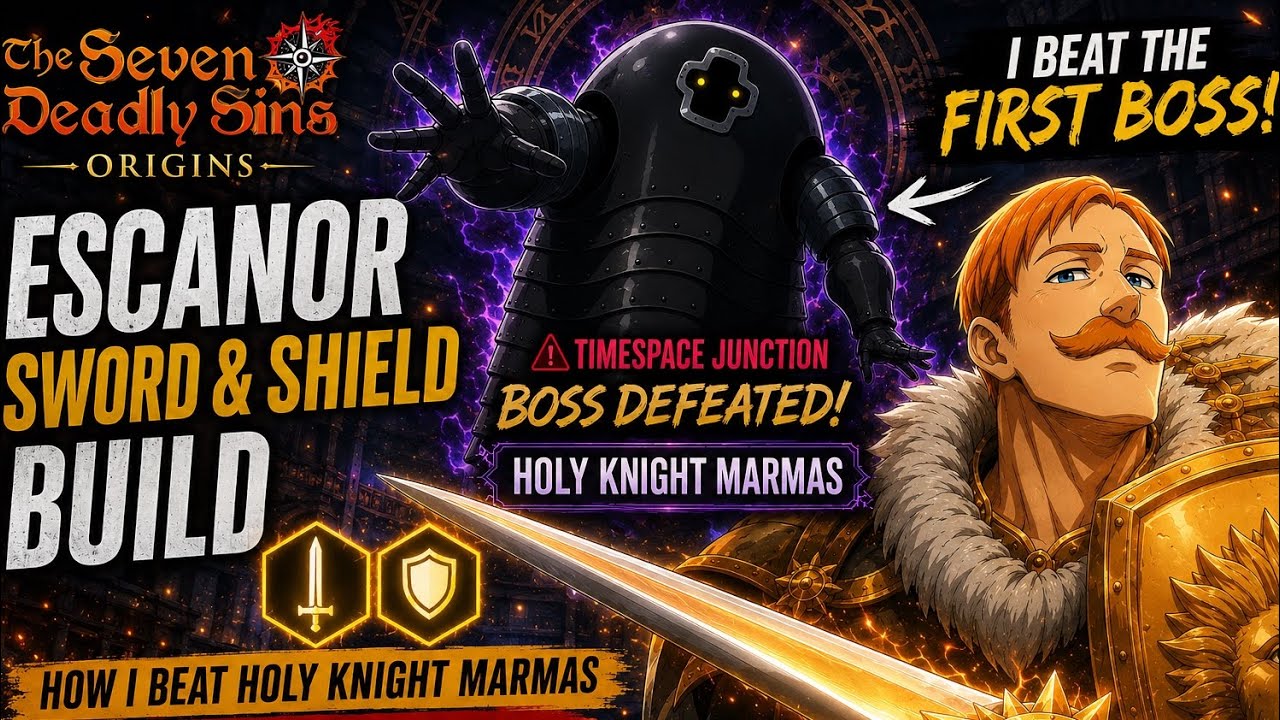 SDS Origin Escanor Sword & Shield Build vs Holy Knight Marmas | Timespace Junction Sector 1 Guide