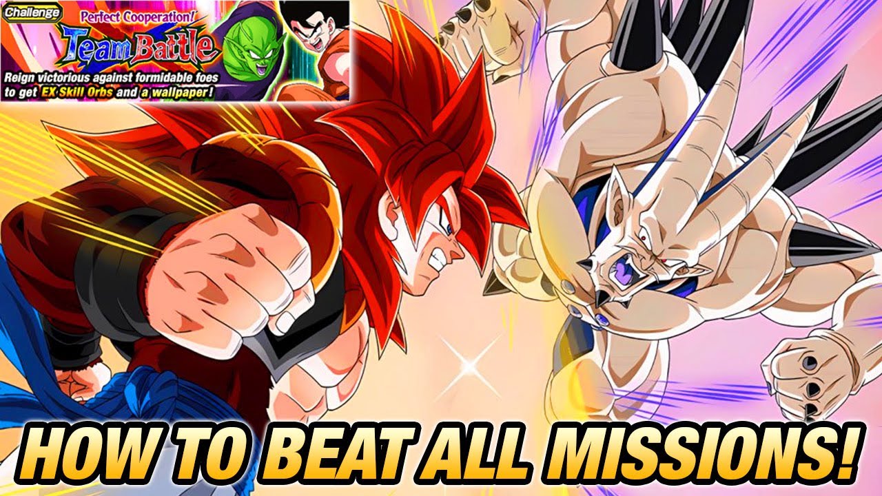 Team Battle Stage 5 & 6 ALL MISSIONS! How to Beat SSJ4 Gogeta and get the Wallpaper! (Dokkan Battle)