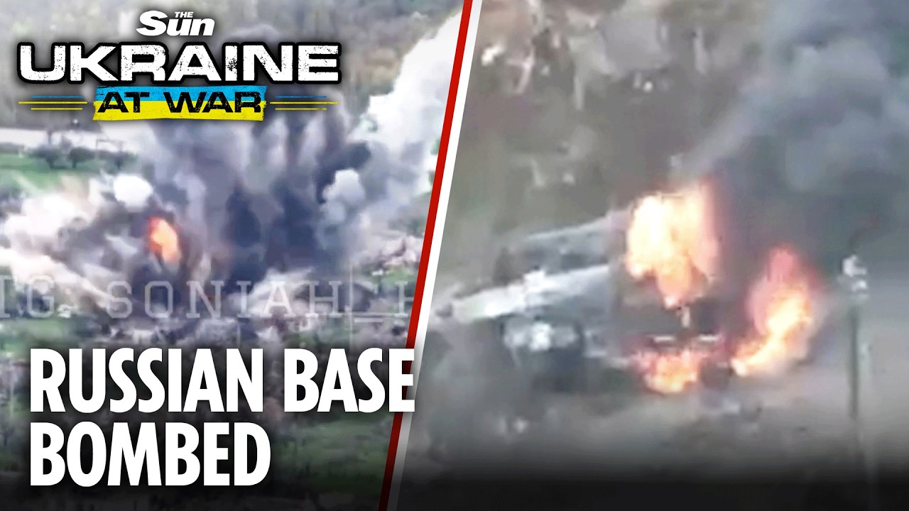 Massive explosion as Ukraine obliterates Russian hideout