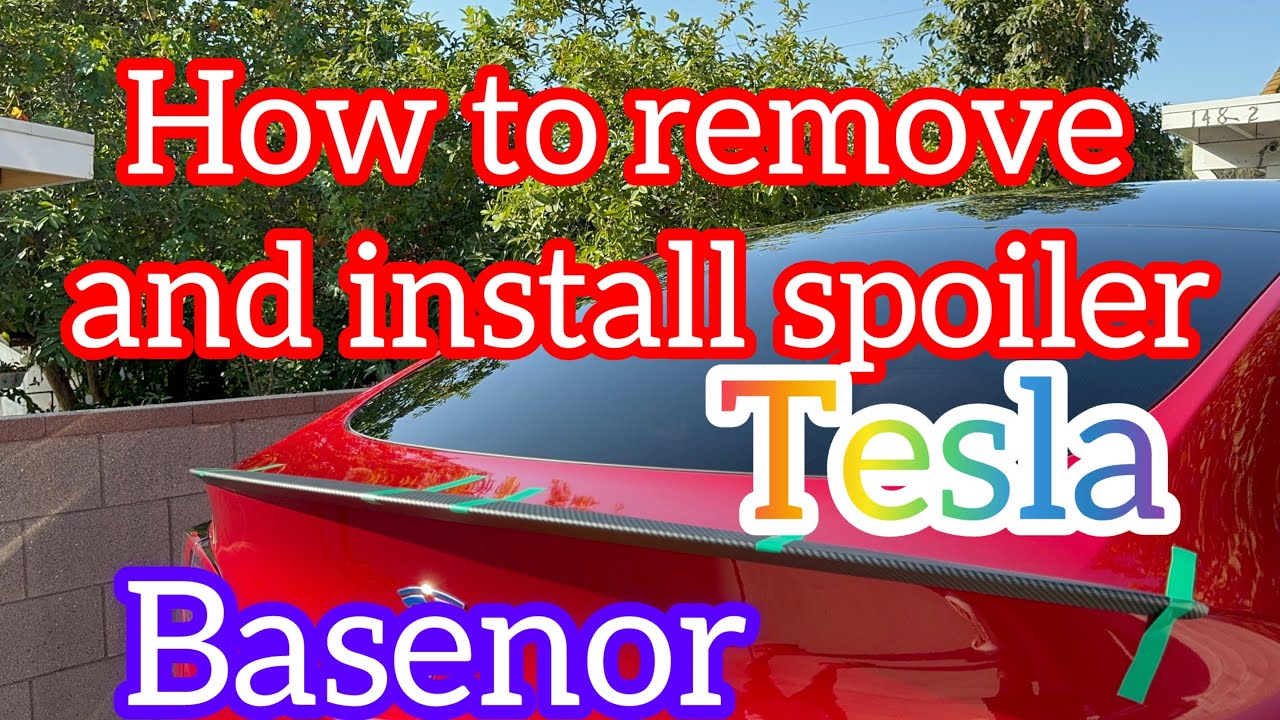 How to remove and install new Basenor 2023 Tesla Model Y aftermarket spoiler?