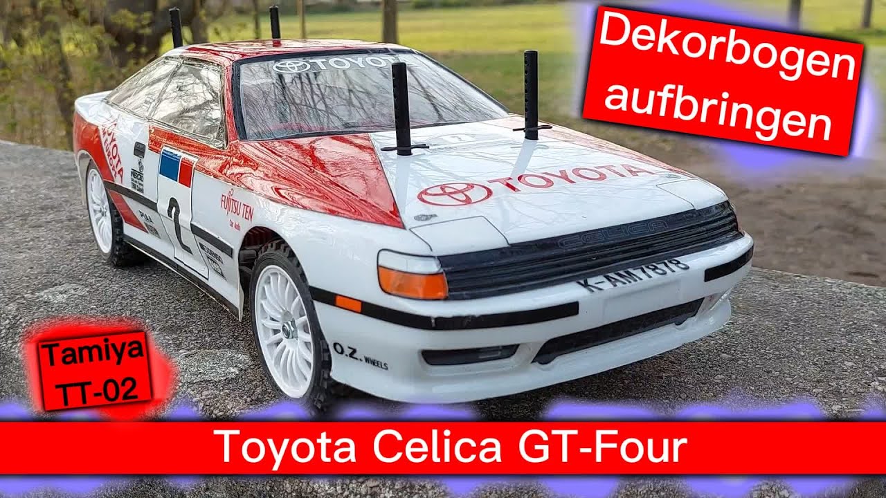 Geduld gefragt - Zeitspiel! Dekorbogen aufbringen - Tamiya Toyota Celica GT-Four 1990 TT-02
