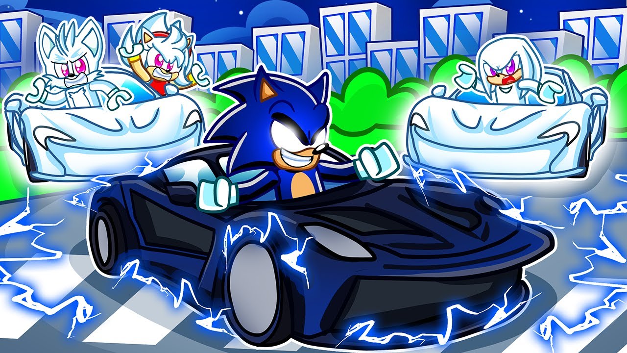 DARK SONIC SPEEDRUNNER vs LIGHT HUNTERS In DRIVING EMPIRE! (Roblox)