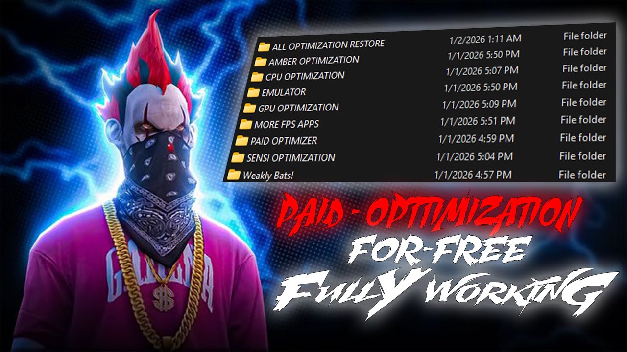 👽PAID OPTIMIZATION FOR FREE !! || GET MAXIMUM FPS !! || FULLY WORKING TWEAKES ||