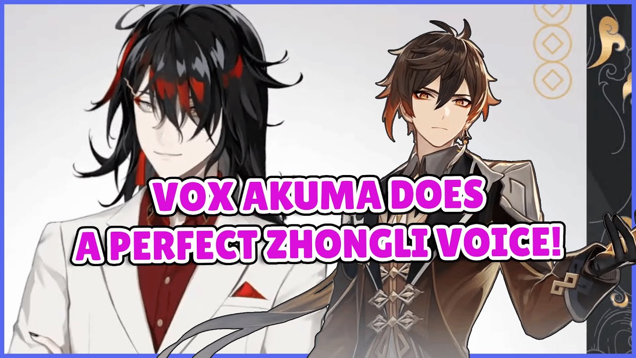 Vox Akuma does a Zhongli impression, chat explodes! [Nijisanji]
