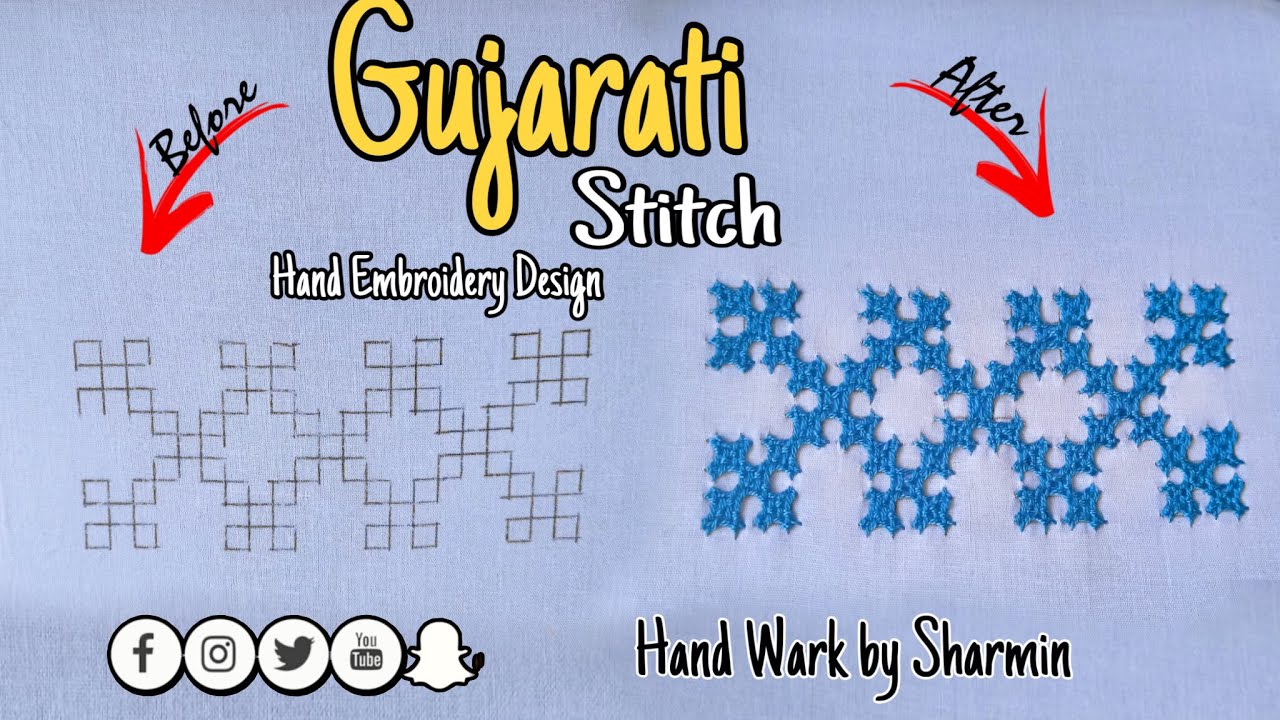 Gujarati stitch || Hand Embroidery Designs || Hand Work by Sharmin