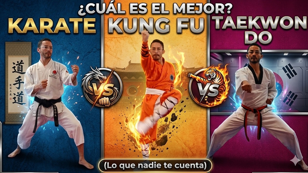 Karate vs Kung Fu vs Taekwondo: Comparación REAL