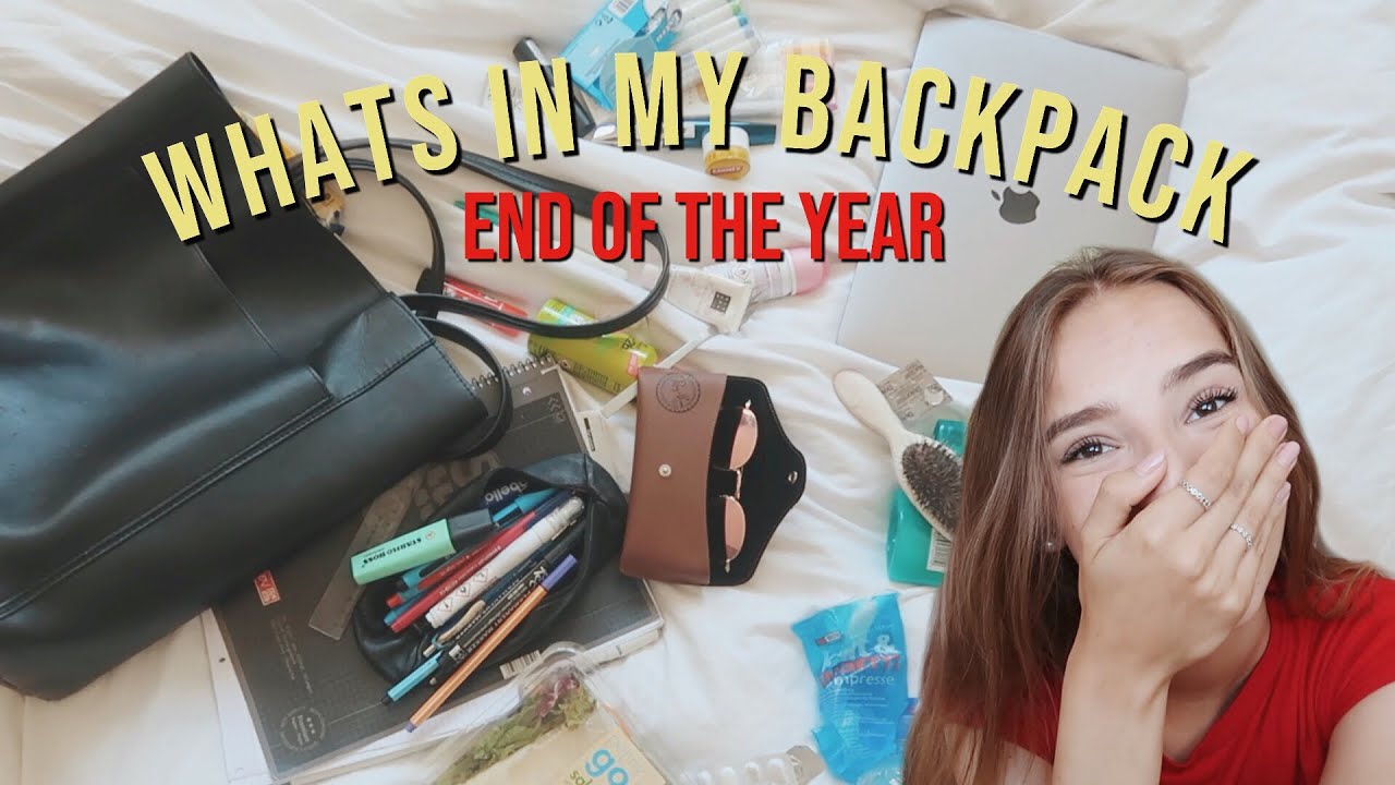 What's in my backpack (end of year) // Hannah