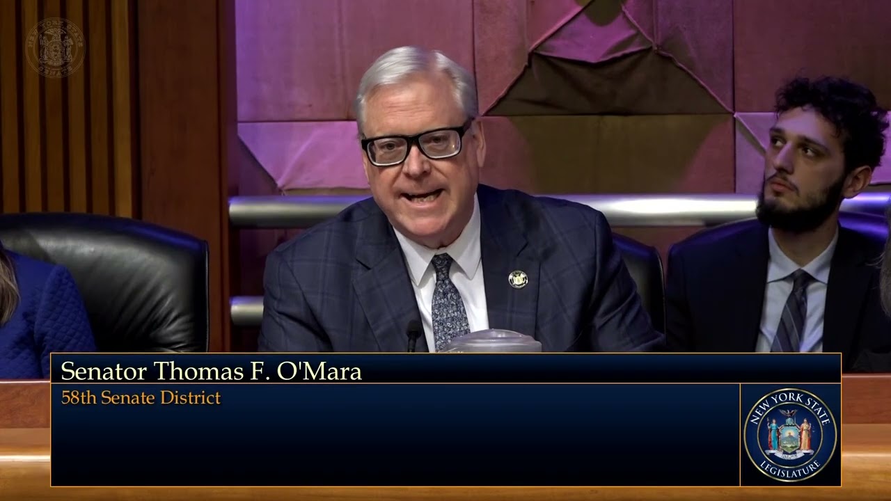 Senator O'Mara addresses issues during opening day of legislative hearings on the 2026-27 NYS budget