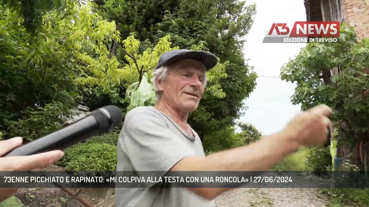 73ENNE PICCHIATO E RAPINATO: «MI COLPIVA ALLA TESTA CON UNA RONCOLA» | 27/06/2024