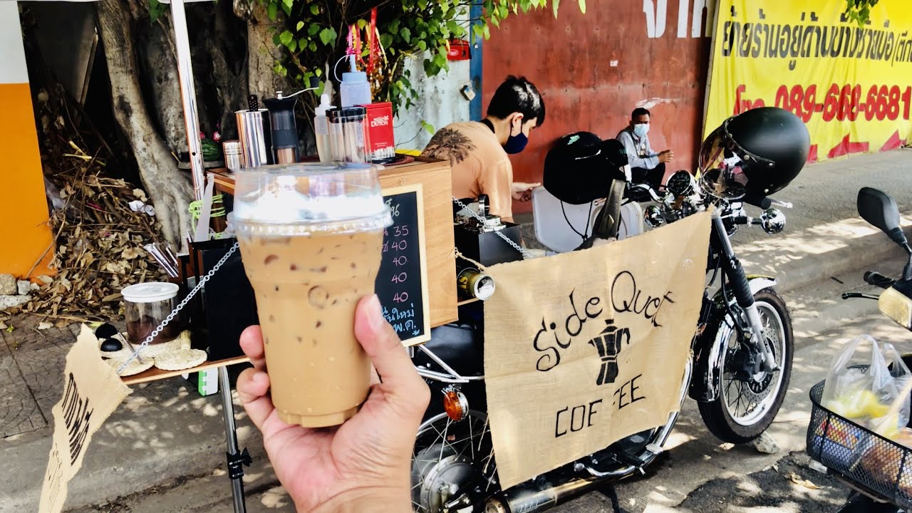 Vintage Motorbike Coffee Shop Motorbike Coffee Café Thai Street Coffee Street Food | Food Good Taste