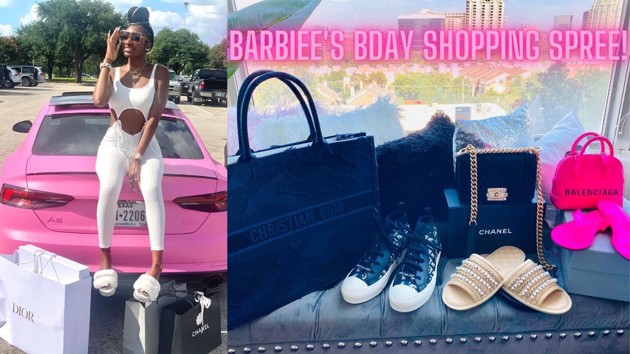 BARBIEE'S $13,000 BDAY SHOPPING SPREE | I BOUGHT MY FIRST CHANEL BAG | + WRAPPING MY CAR PINK