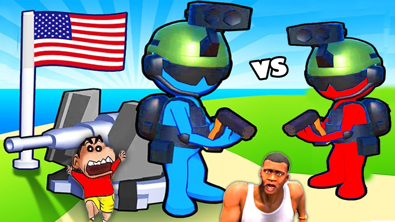 NOOB vs PRO vs HACKER in Fight For America with SHINCHAN CHOP and FRANKLIN
