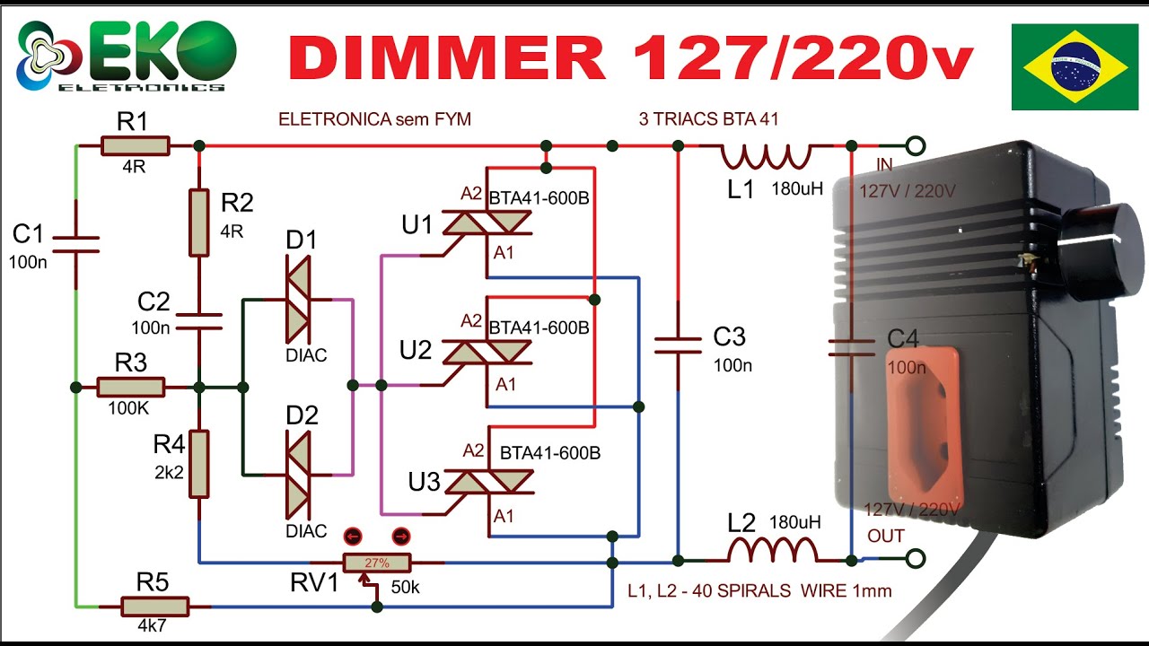 DIY DIMMER 1.... Controle de luminosidade, Velocidade de Motores , Temperatura