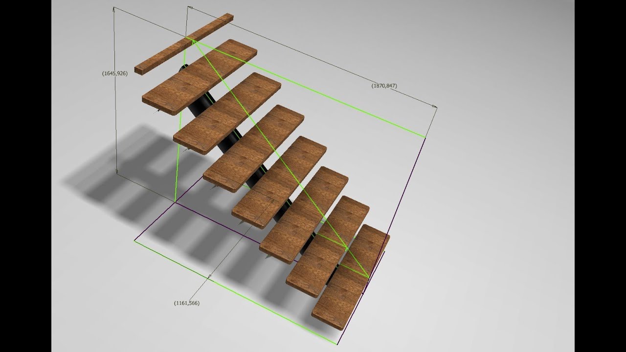 Autodesk Inventor - Flexible Staircase Skeleton Modeling