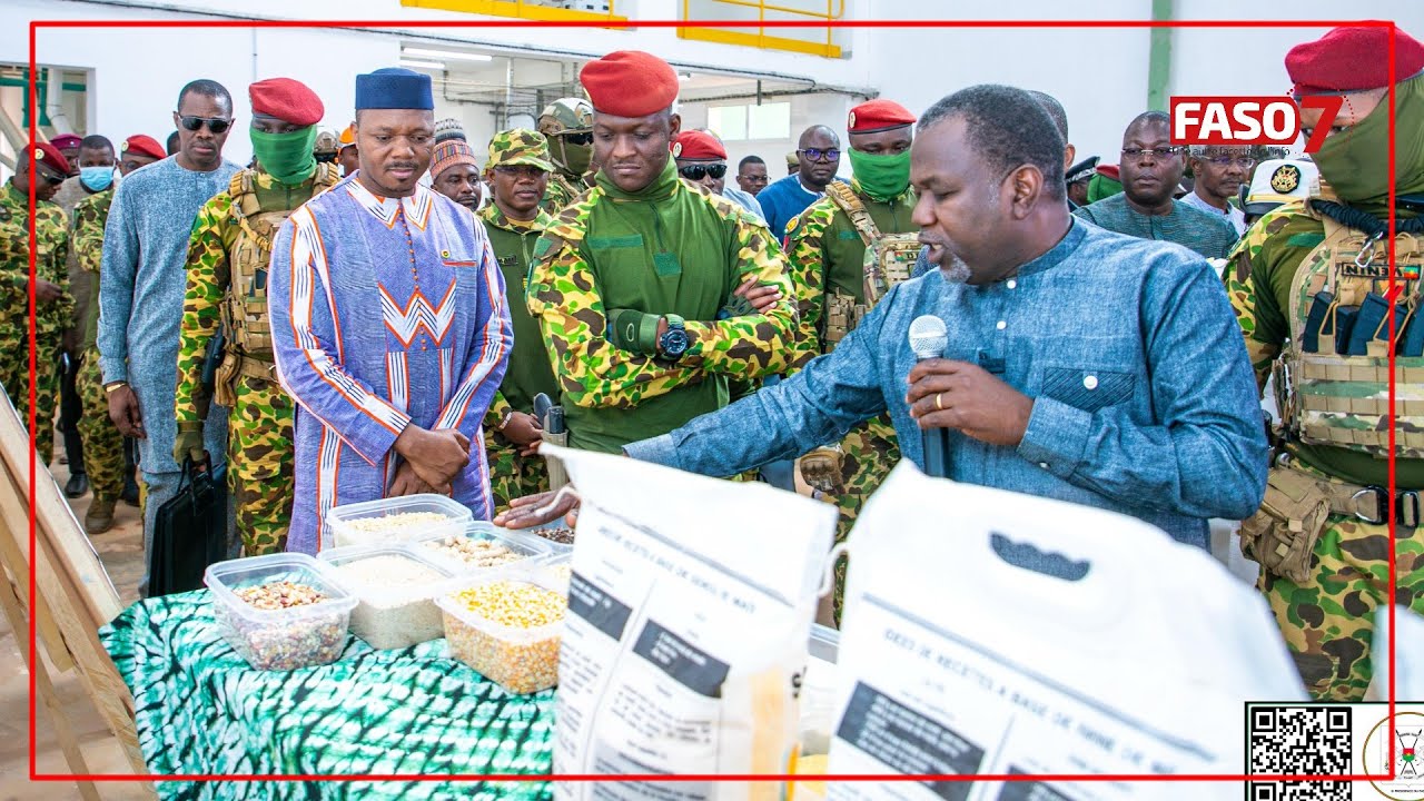 Le Capitaine Ibrahim Traoré inaugure une usine de transformation de maïs en produits dérivés