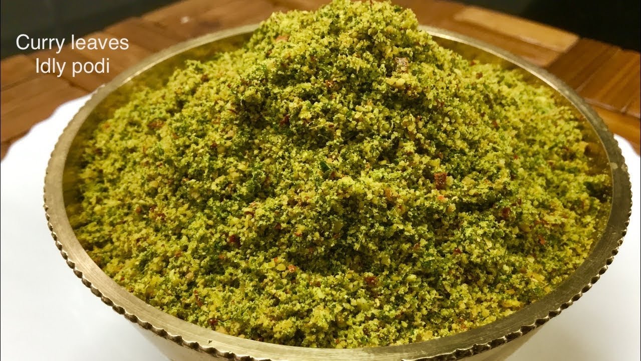 கறிவேப்பிலை பொடி/Karuvepilai podi recipe in Tamil /curryleaves podi /idly milagai podi /paruppu podi