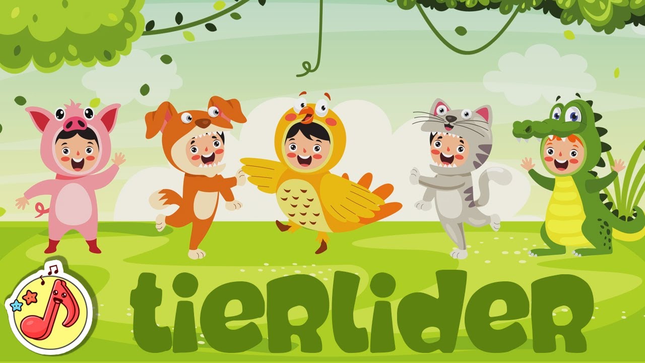 Lustige Tierlieder f&uuml;r Kinder 🐻🦁🐑 | Tiere lernen & mitsingen!