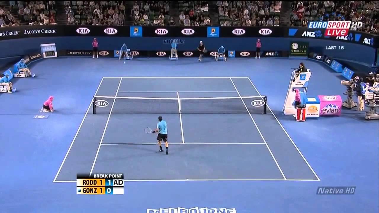 Gonzalez vs Roddick super shots HD