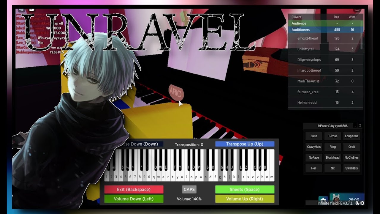 Playing Unravel on RGT! [Full Version] Roblox Piano Sheets