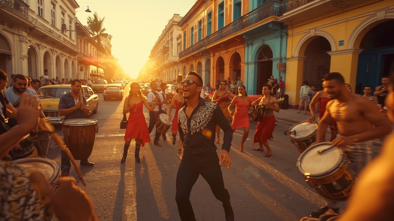 Sunset Salsa in Cuba 🇨🇺 Lively Timba Groove & Latin Street Party Atmosphere