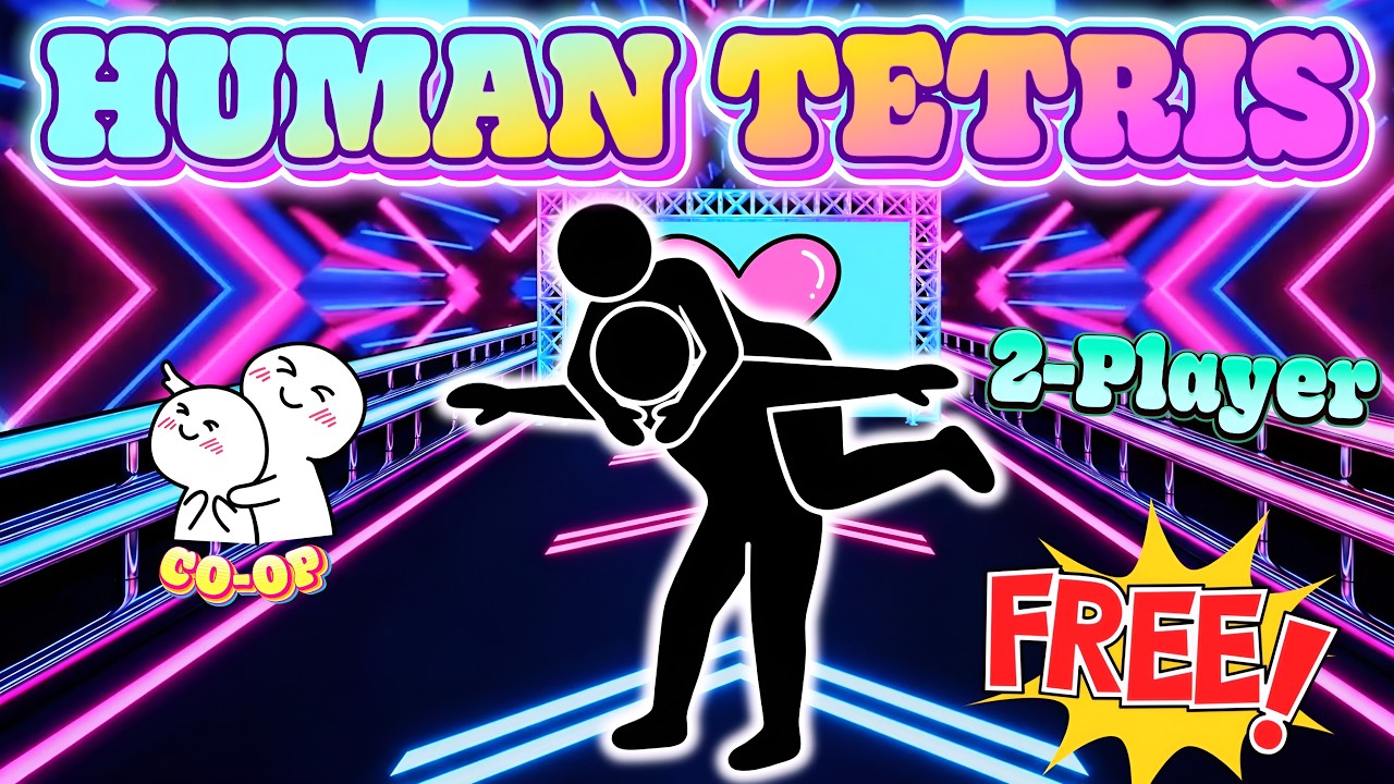 HUMAN TETRIS X CO-OP 2P | Team Challenge | High-Quality Immersive Interactive Warm-Up #37