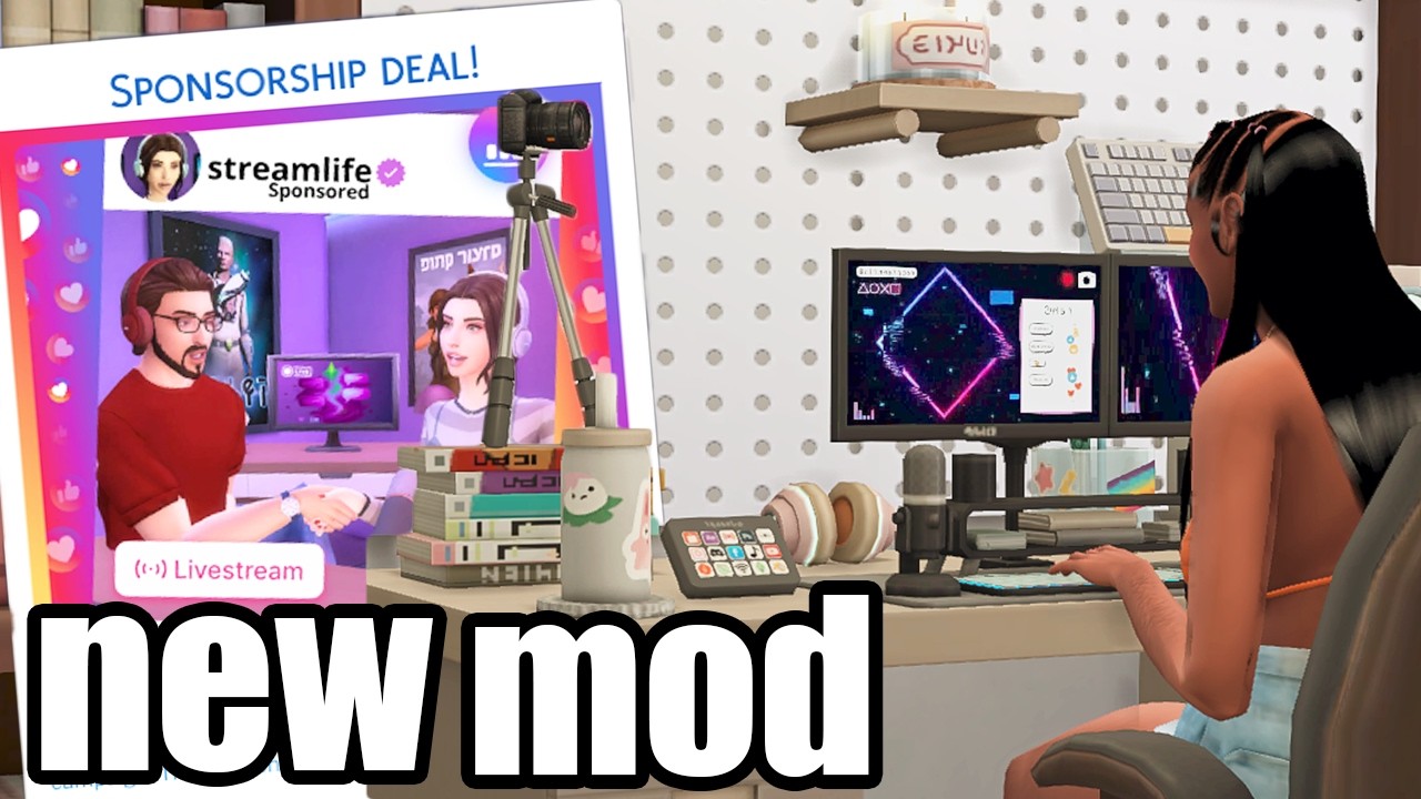 This Mod Lets Your Sim Become a Streaming Legend 🎥💻 (The Sims 4)