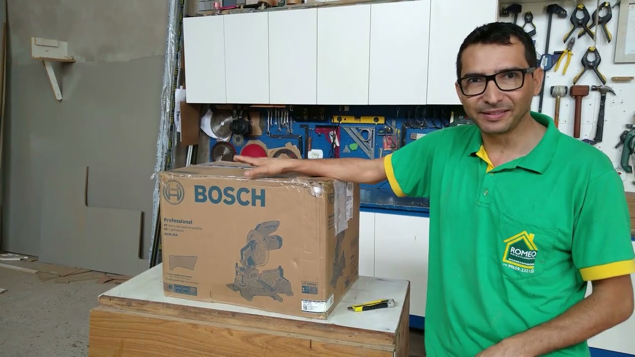 Review todos detalhes serra meia esquadria GCM 254 BOSCH e como eu fiz minha bancada para trabalhar