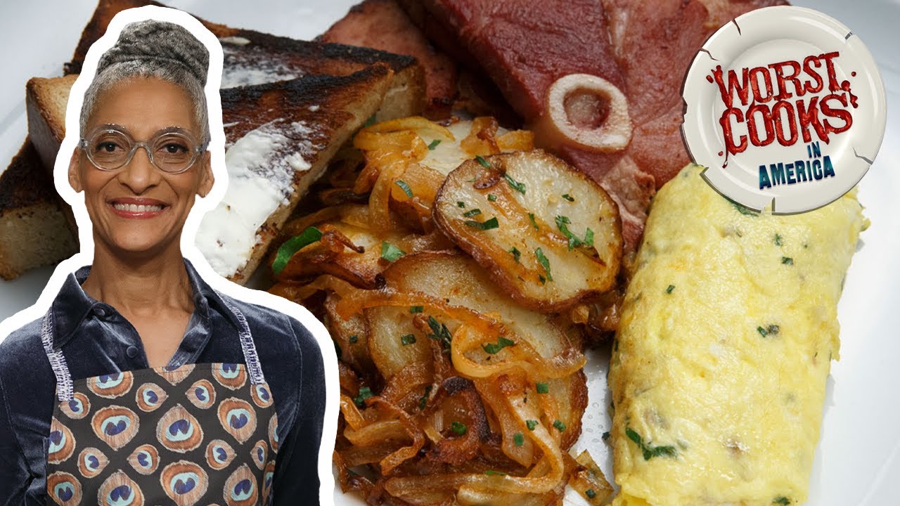 Carla Hall's Goat Cheese Omelet | Worst Cooks in America | Food Network