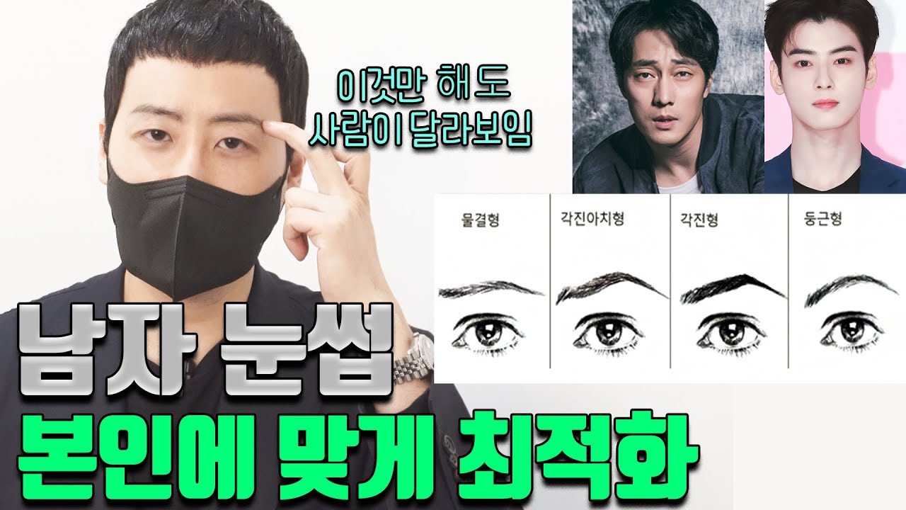 꽃미남 배우들의 비결은 바로 눈썹? 남자 유형별로 외모 확 바꿔주는 셀프 눈썹 스타일링 방법 / 남자 눈썹 다듬고 정리하기 / 남자 눈 커보이는 방법