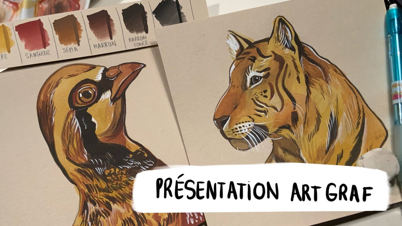 PRÉSENTATION DES GALETS AQUARELLES ART GRAF (sur papier PAINT ON naturel)