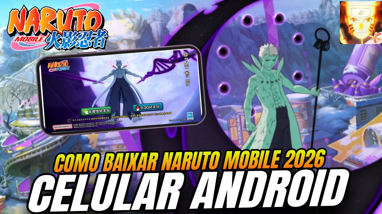COMO BAIXAR NARUTO MOBILE PLENO 2026 CELULAR ANDROID PASSO A PASSO - NARUTO MOBILE 