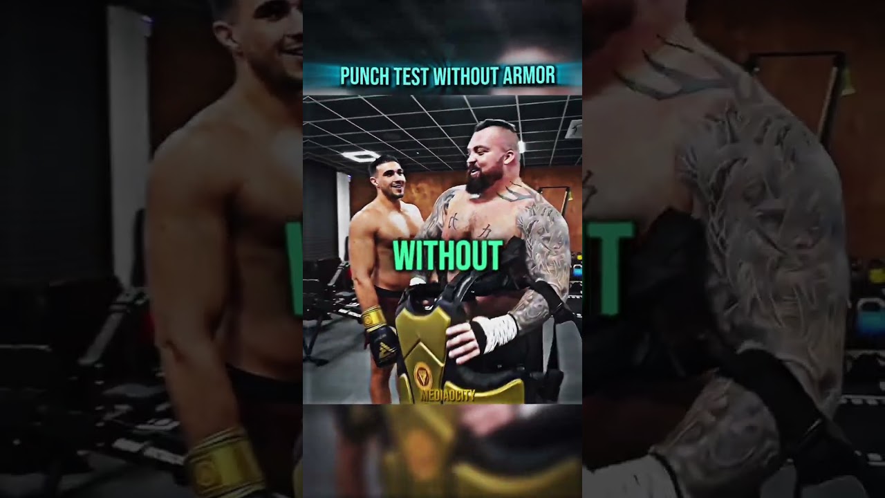 Pro Boxer vs Strongman 🥶🥊 #shorts #strength #tommyfury #eddiehall
