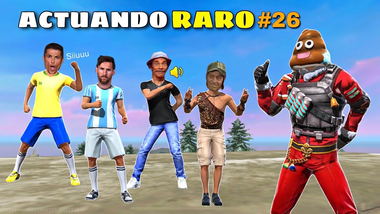 Actuando RARO en FREE FIRE #26 (Con Varios Famosos) 😂