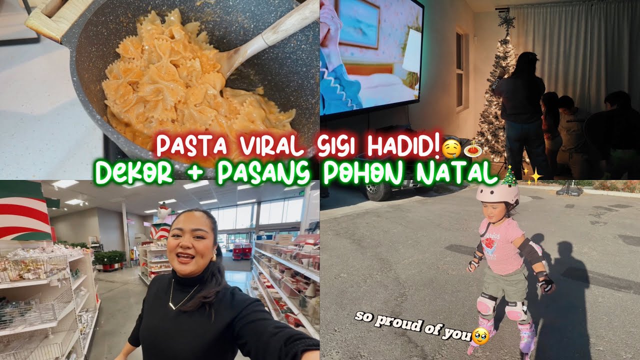 Masak Pasta Viral🍝 Pasang pohon natal + cicil dekor! 🎄✨ | Vlogmas 2025 day 1 | 672