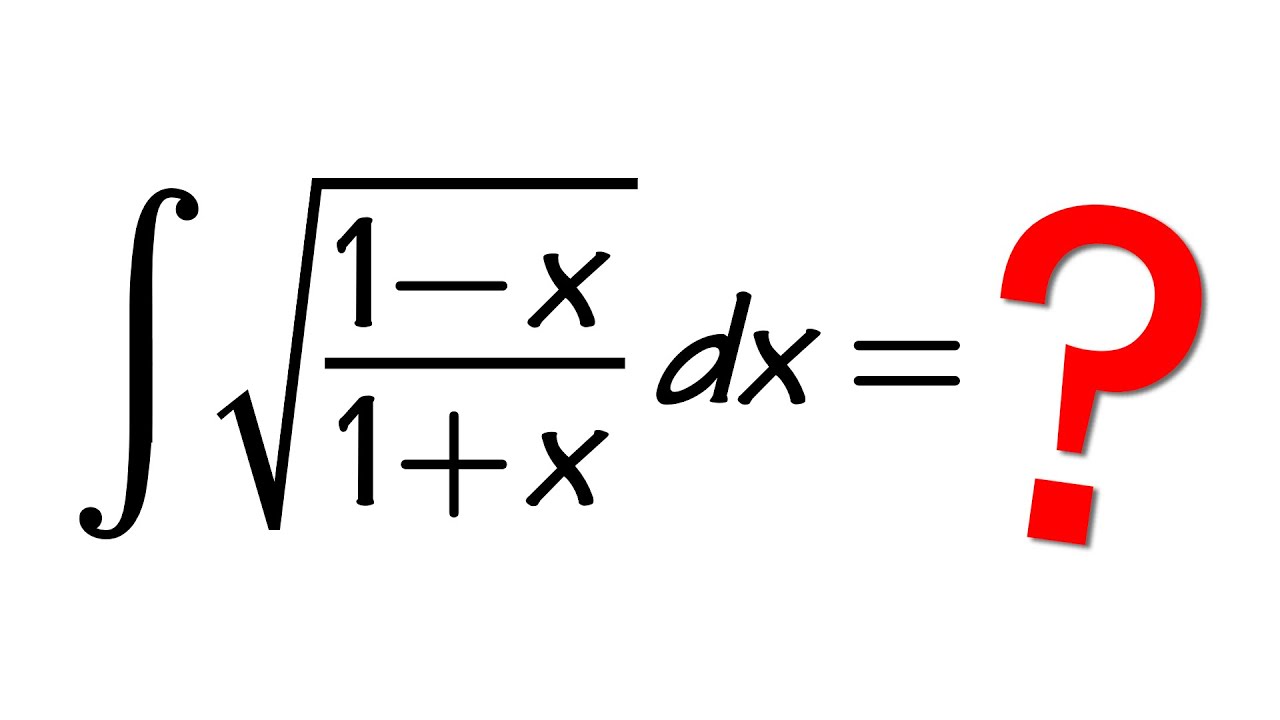 Integral of sqrt((1-x)/(1+x))