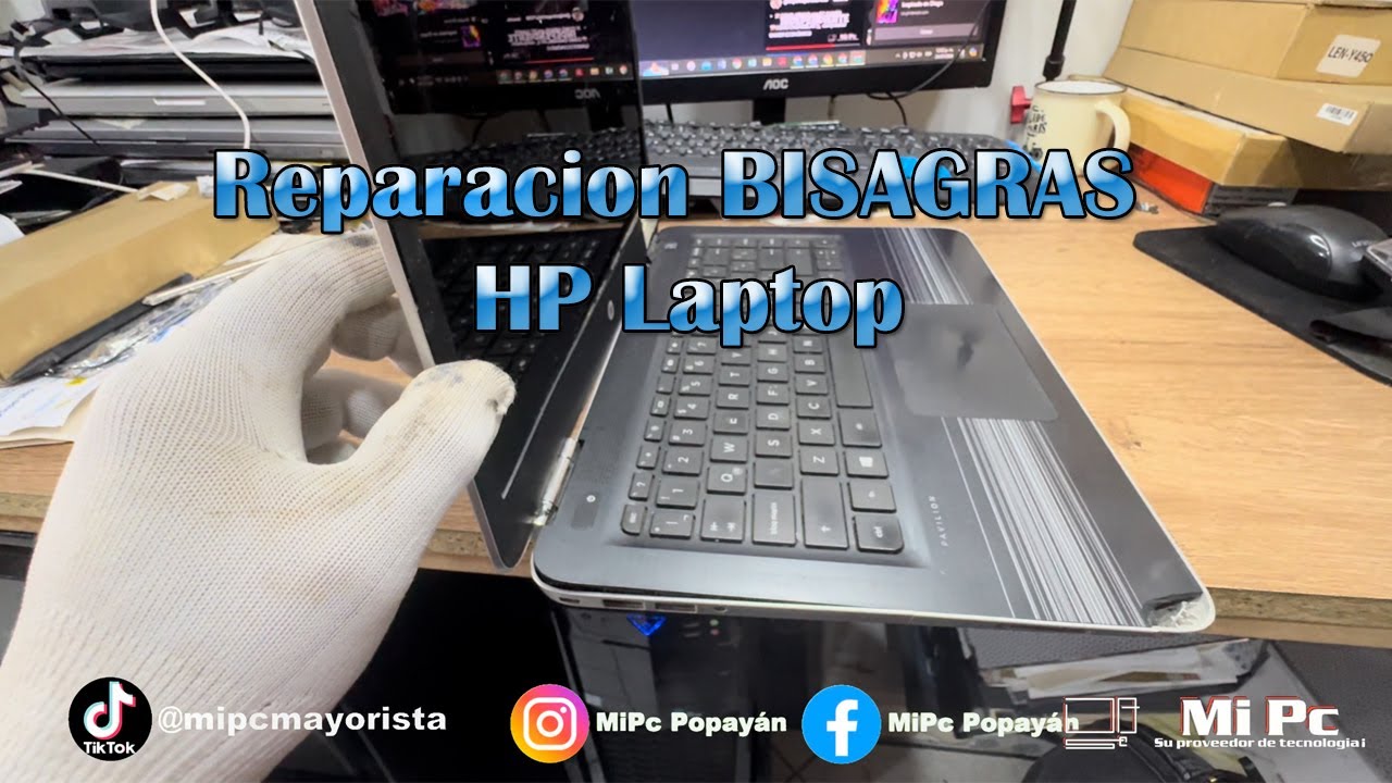 REPARAR BISAGRAS de laptop HP modelo 14-av002la 👨🏻‍🔧⚒️