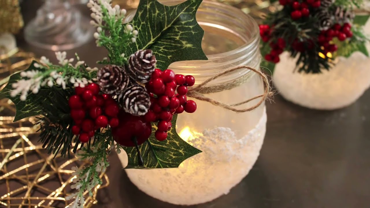 Easy Christmas DIY: Snowy Mason Jar