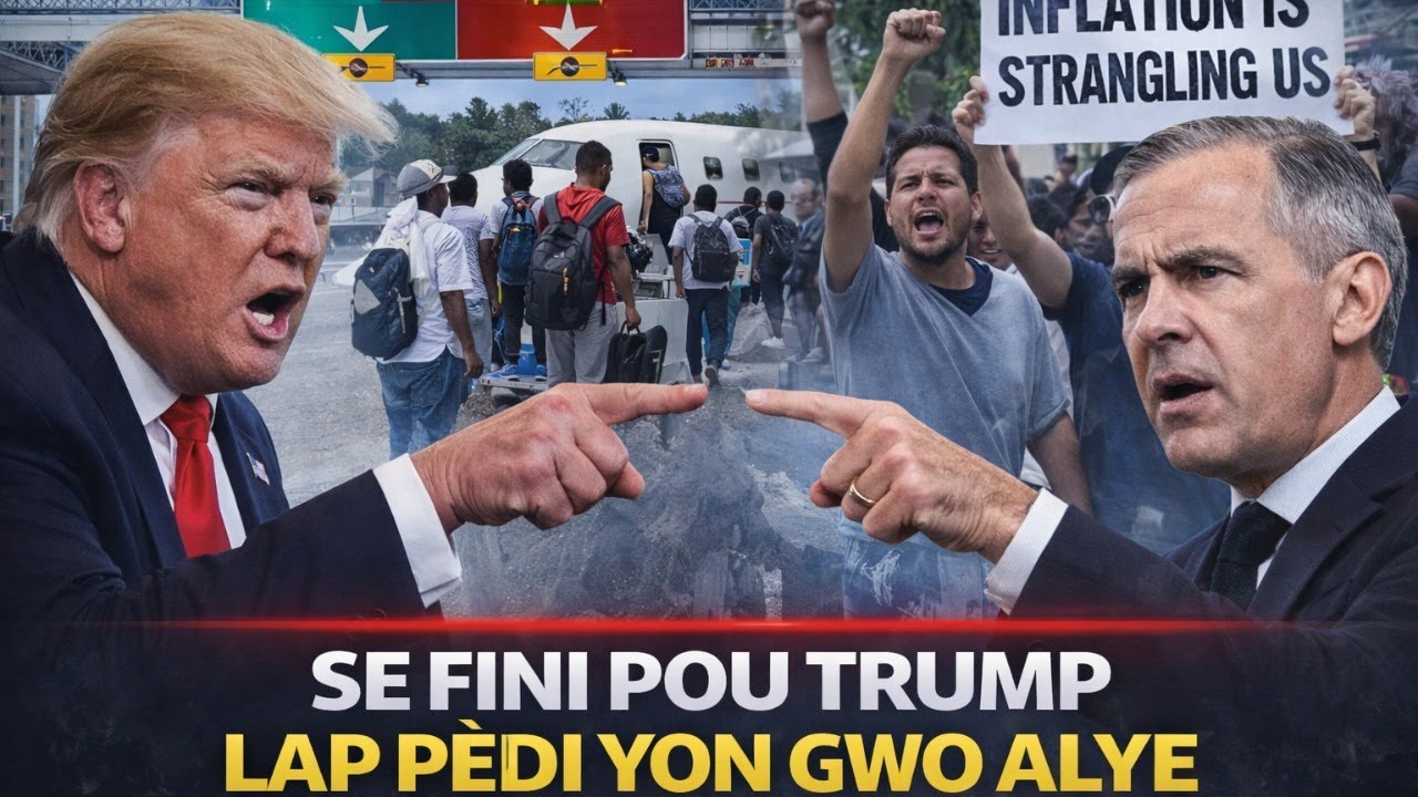 KOU A FÈ TRUMP MAL JOUK LI FÈ MENAS : CARNEY FRAPE FÒ, EWÒP AK PÈP AMERIKEN AN REVEYE